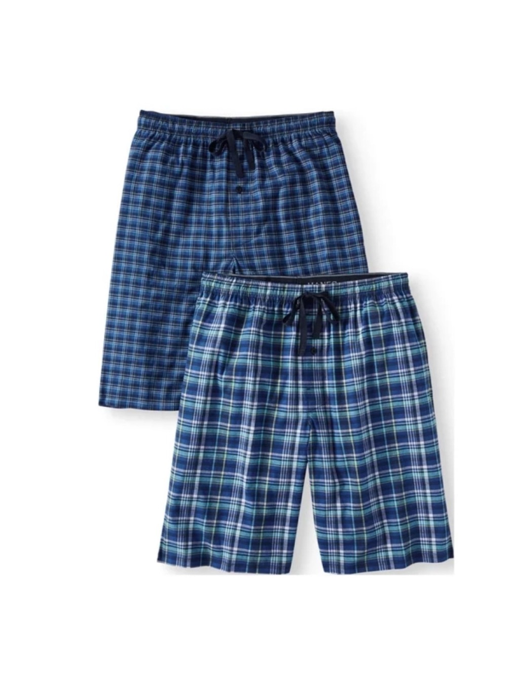 Hanes Men’s Plaid Cotton Lounge Pants - Black, White, Red